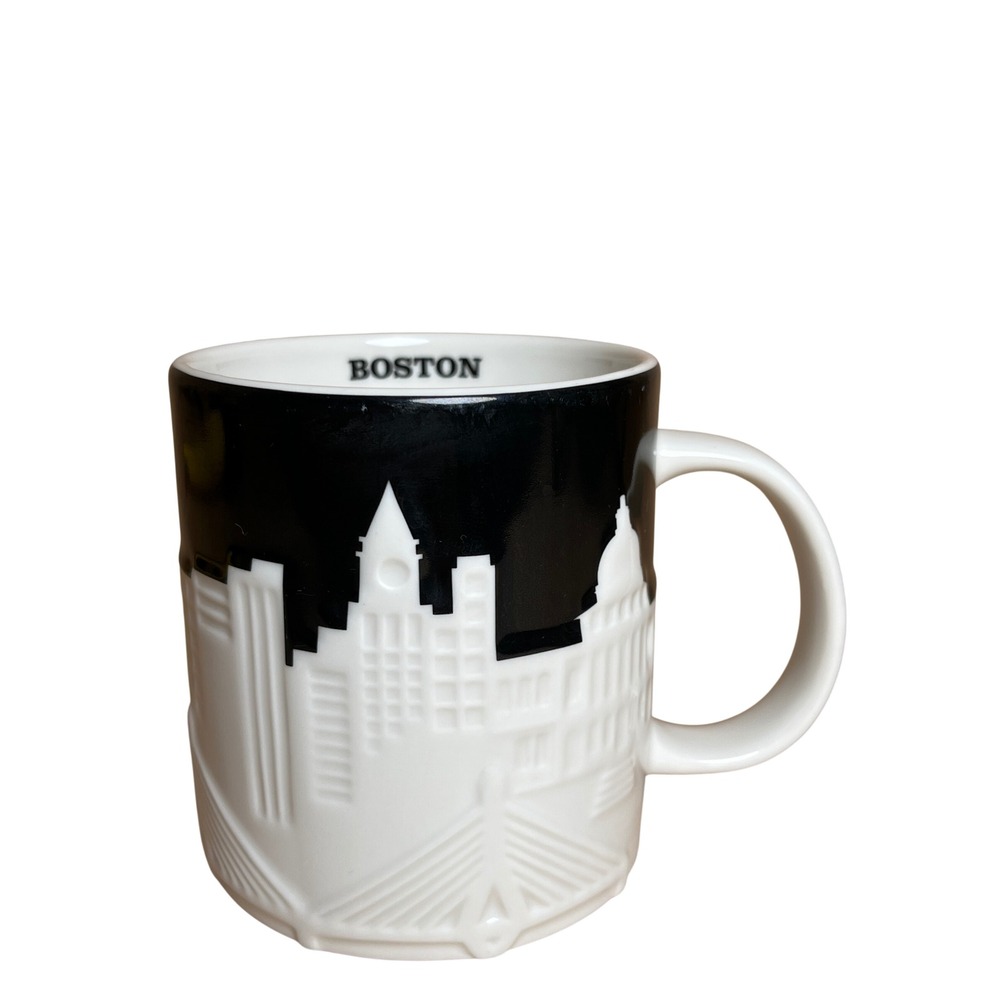Starbucks Collector Series Boston 3D Embossed Skyline Coffee Mug 2012